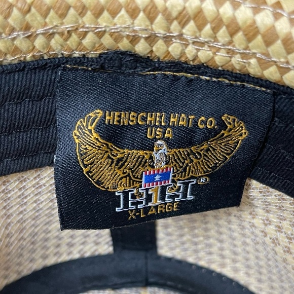 Henschel Hat Co. Straw Checkered Panama Fedora Hat Size XL - Picture 4 of 8
